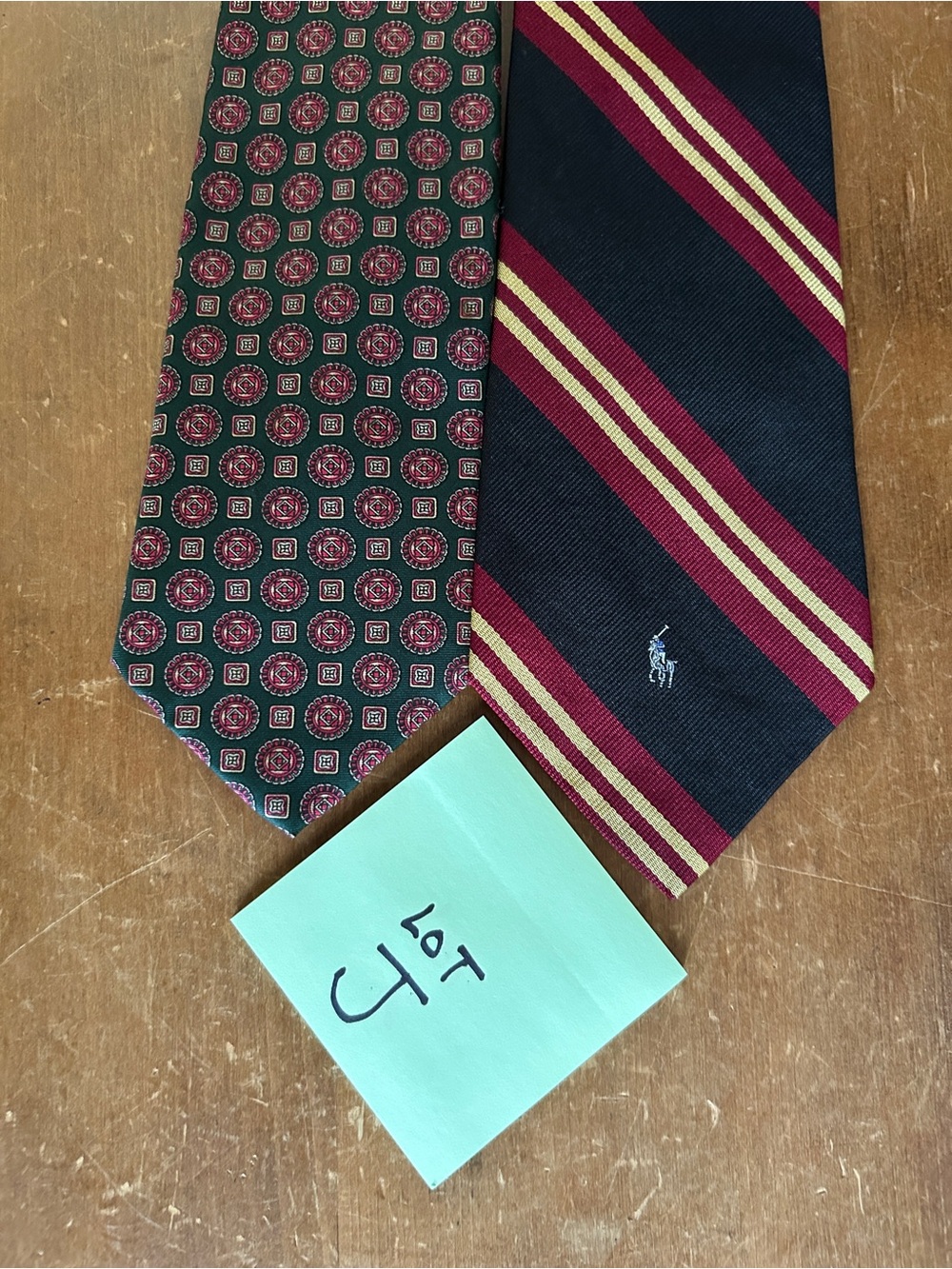 Men’s 1-Polo Ralph Lauren & 1 Boston Traders patterned neck ties (Lot J)